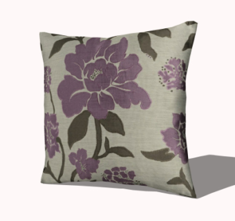 现代布艺抱枕su模型