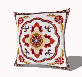 现代布艺抱枕su模型