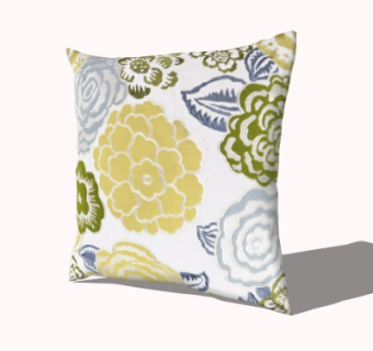 现代布艺抱枕su模型