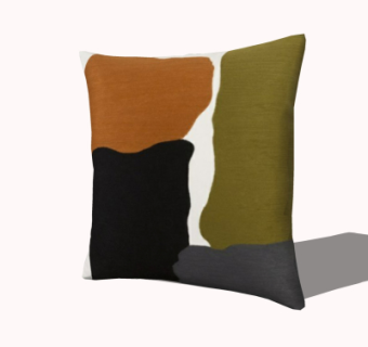 现代布艺抱枕su模型