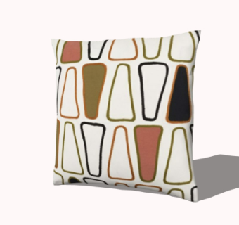 现代布艺抱枕su模型