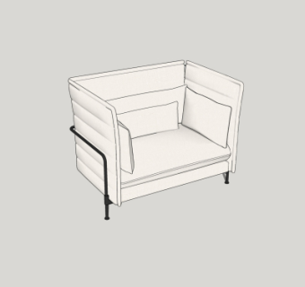 现代休闲椅su模型