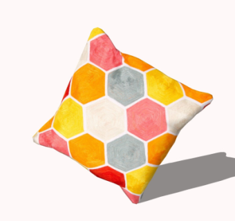 现代布艺抱枕su模型