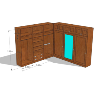 现代书柜su模型