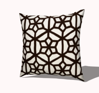 现代布艺抱枕su模型