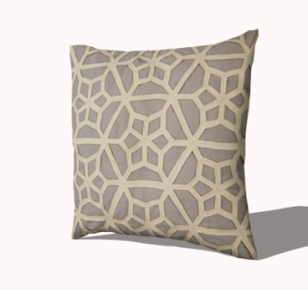 现代布艺抱枕su模型