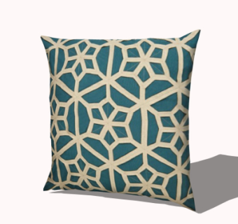 现代布艺抱枕su模型