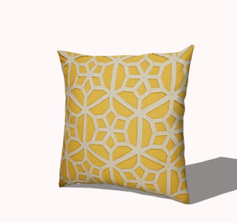 现代布艺抱枕su模型