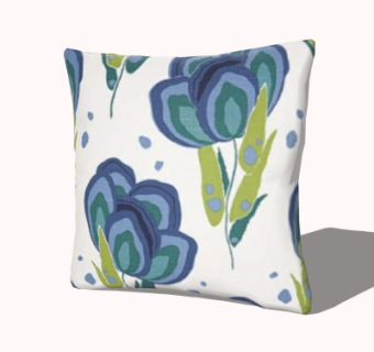 现代布艺抱枕su模型