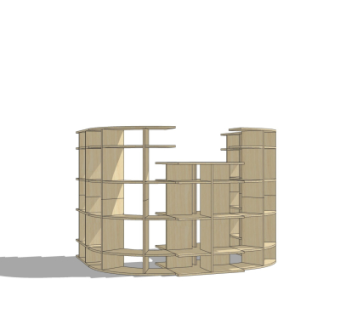 现代书架su模型