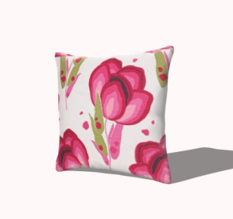 现代布艺抱枕su模型