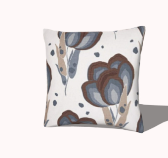 现代布艺抱枕su模型