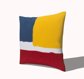 现代布艺抱枕su模型