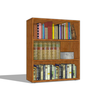 现代书柜su模型