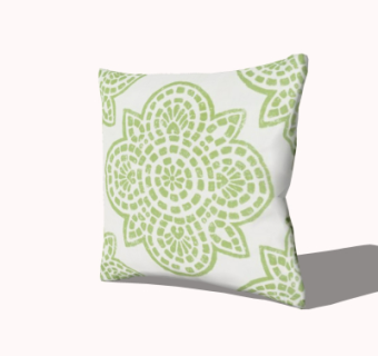 现代布艺抱枕su模型