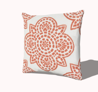 现代布艺抱枕su模型