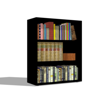 现代书柜su模型