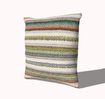 现代布艺抱枕su模型