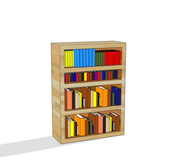 现代书柜su模型