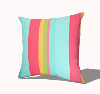 现代布艺抱枕su模型