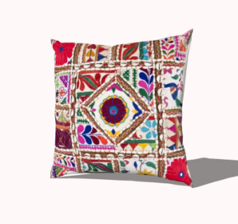 现代布艺抱枕su模型