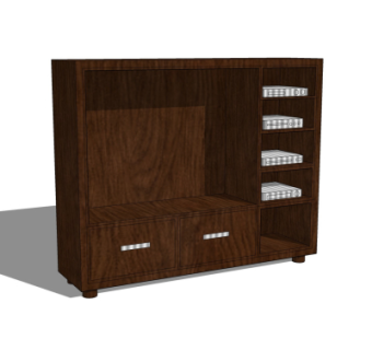 现代书柜su模型