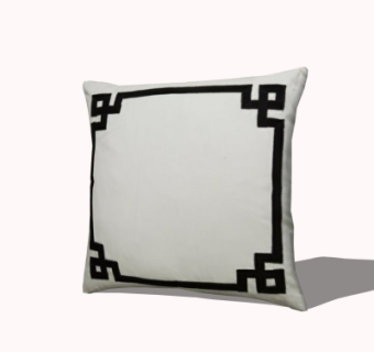 中式布艺抱枕su模型