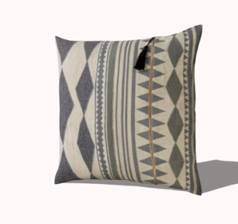 现代布艺抱枕su模型