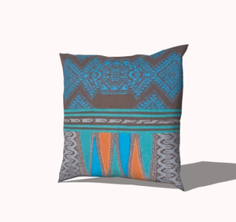 现代布艺抱枕su模型