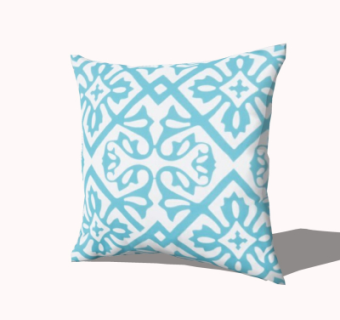 现代布艺抱枕su模型