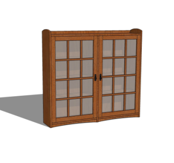 现代书柜su模型