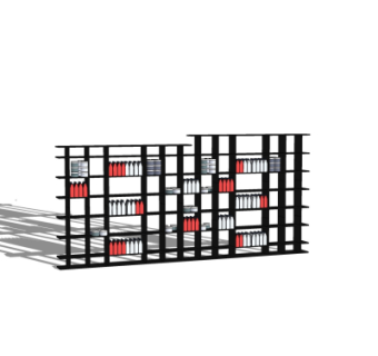 现代书柜su模型