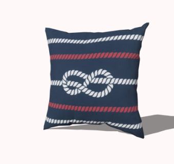 现代布艺抱枕su模型