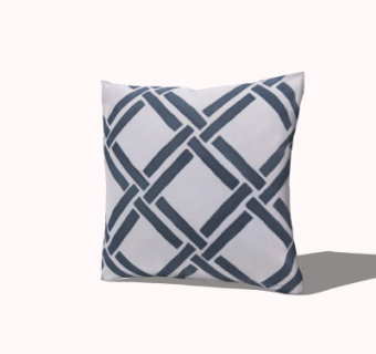 现代布艺抱枕su模型