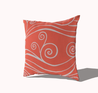 现代布艺抱枕su模型