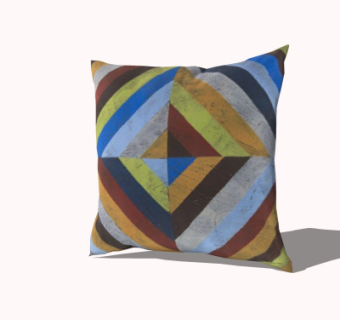 现代布艺抱枕su模型