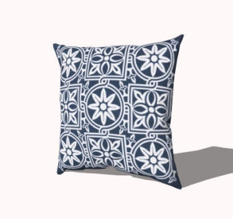 现代布艺抱枕su模型