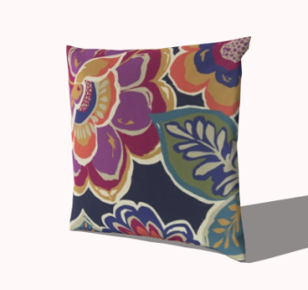 现代布艺抱枕su模型