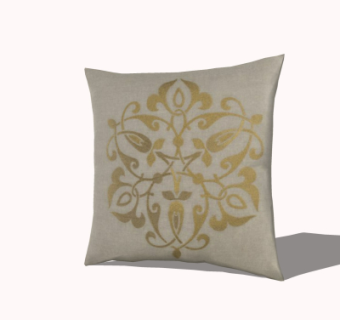 现代布艺抱枕su模型