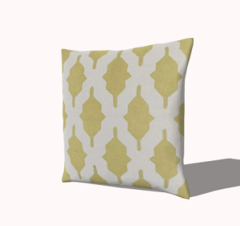 现代布艺抱枕su模型