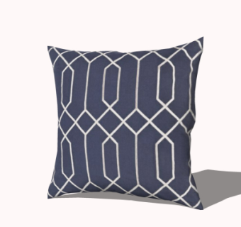 现代布艺抱枕su模型