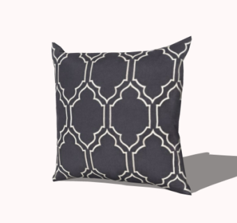 现代布艺抱枕su模型