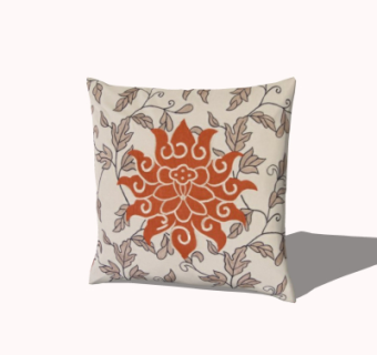 现代布艺抱枕su模型