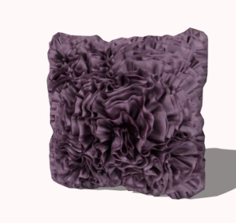 现代布艺抱枕su模型