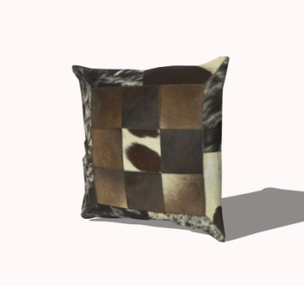 现代布艺抱枕su模型