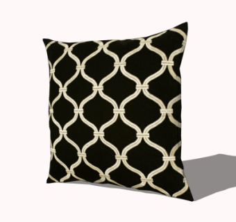 现代布艺抱枕su模型