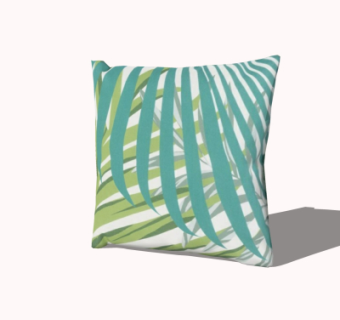 现代布艺抱枕su模型