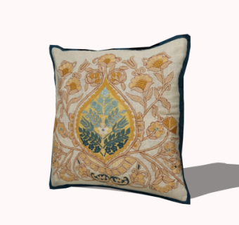 现代布艺抱枕su模型