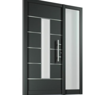 现代子母门组件su模型