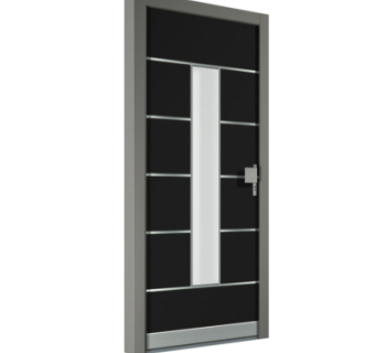 现代平开门组件su模型